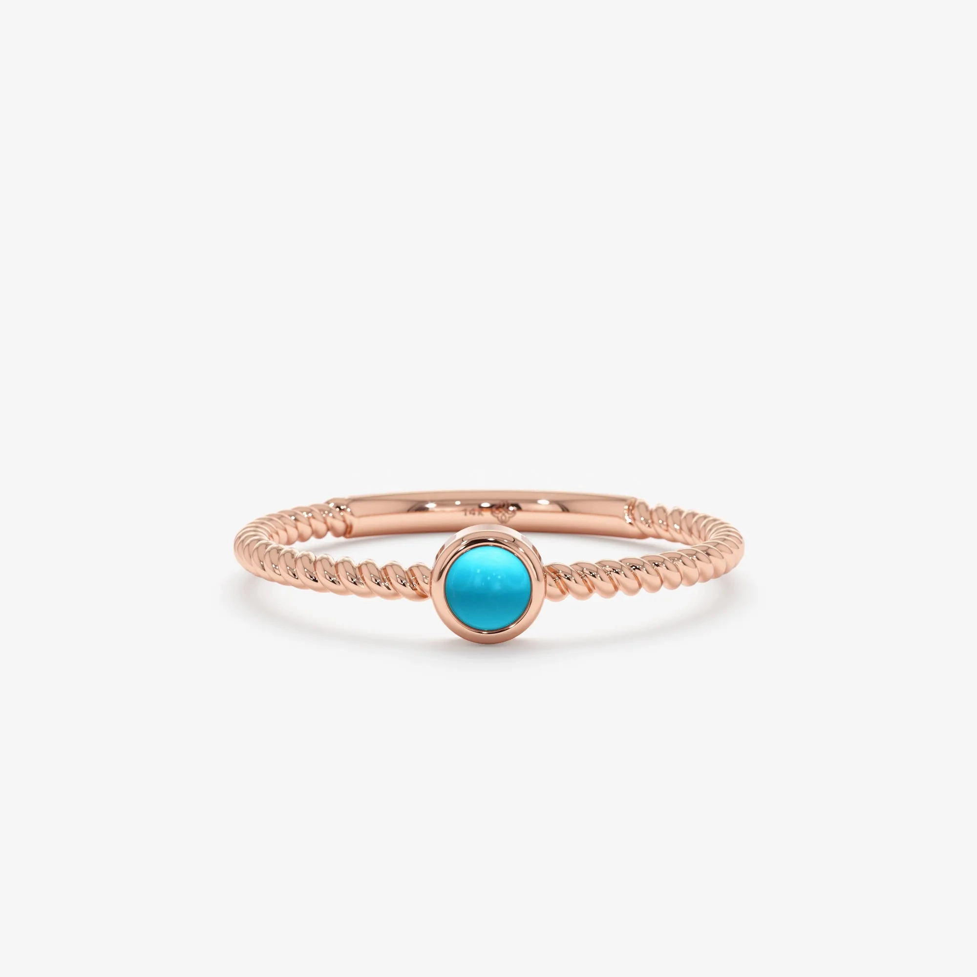 Twisted Band Turquoise Ring, Winona