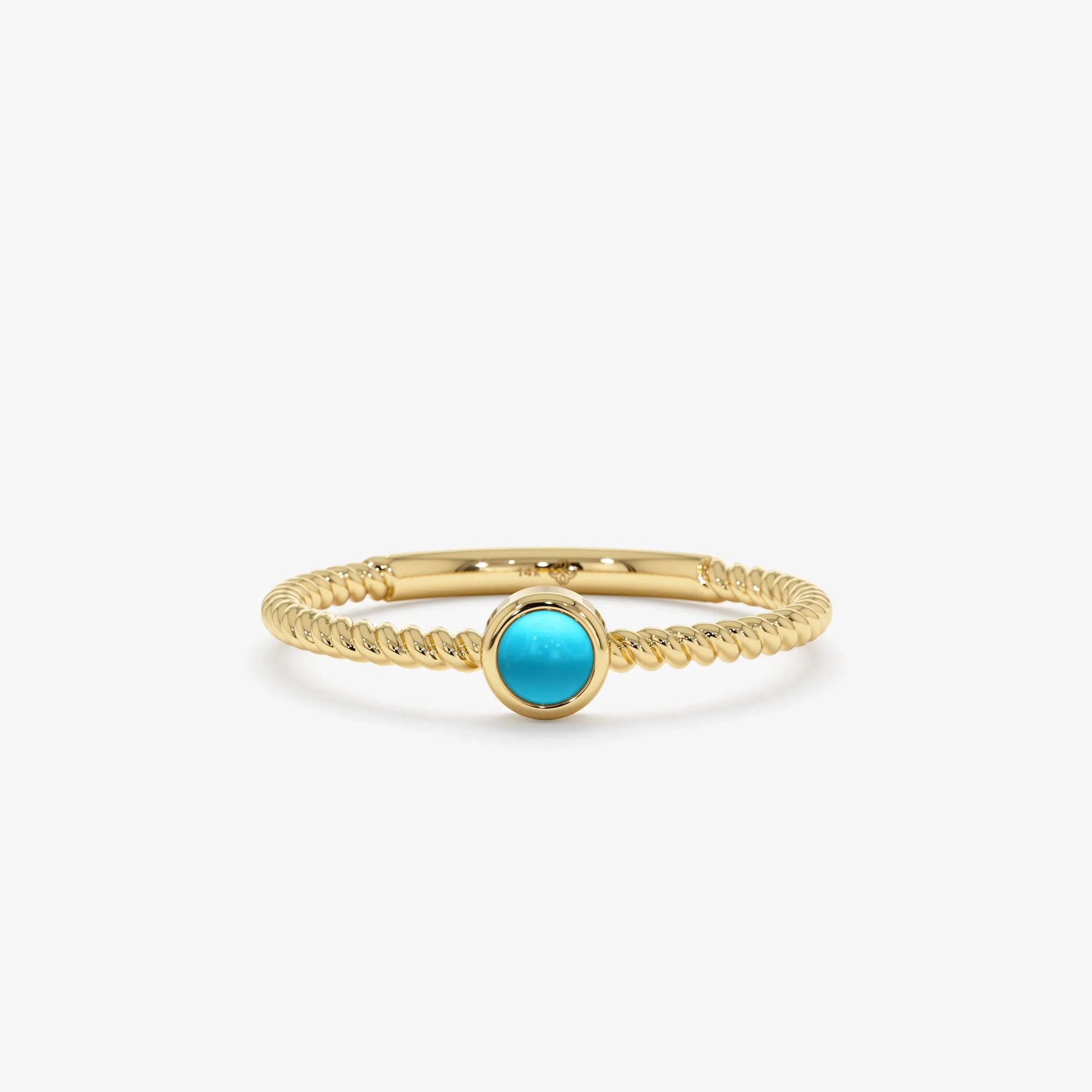 Twisted Band Turquoise Ring, Winona