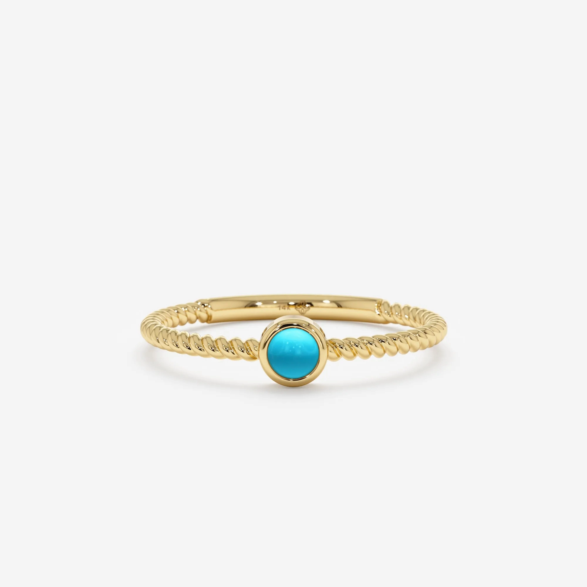 Twisted Band Turquoise Ring, Winona