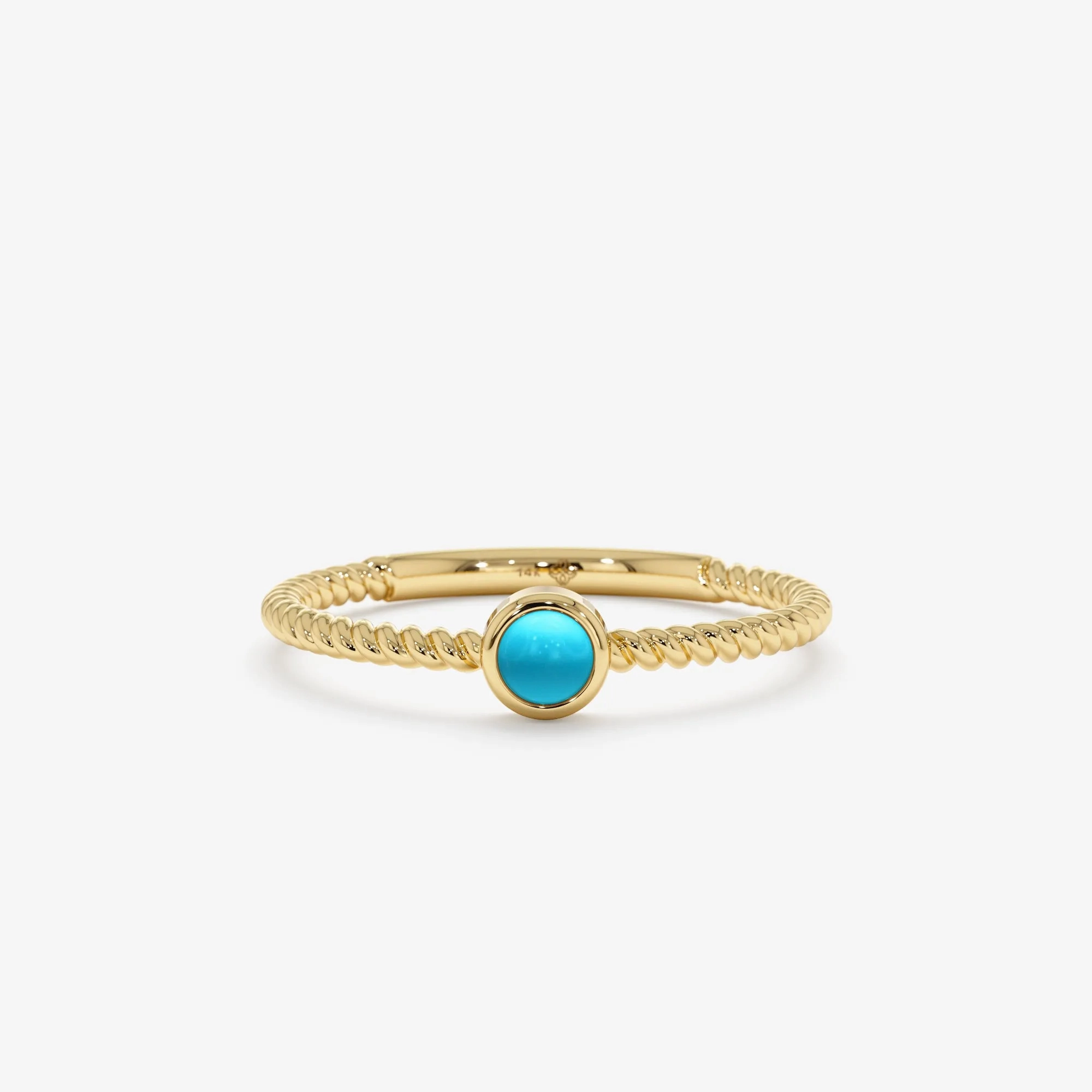 Twisted Band Turquoise Ring, Winona