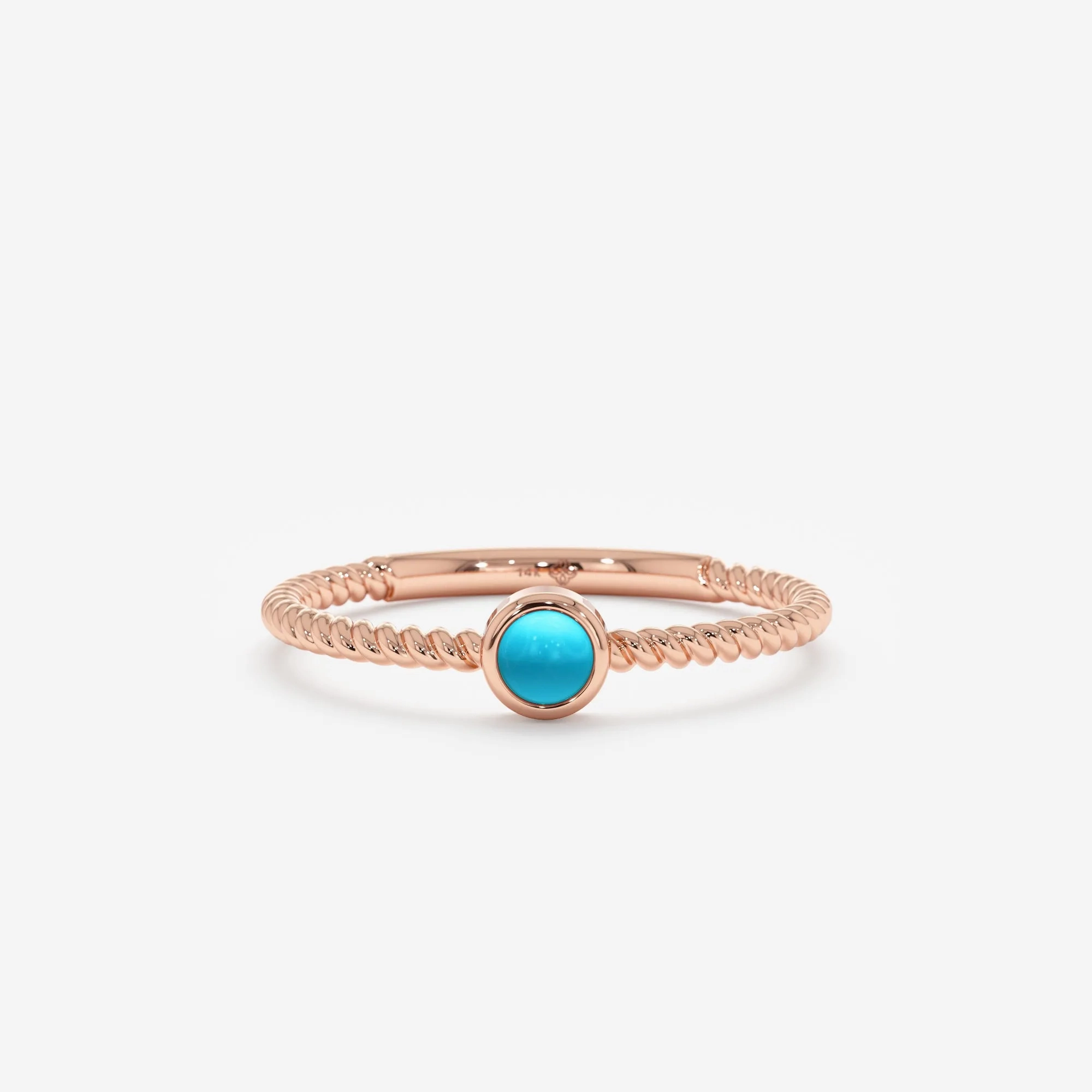 Twisted Band Turquoise Ring, Winona
