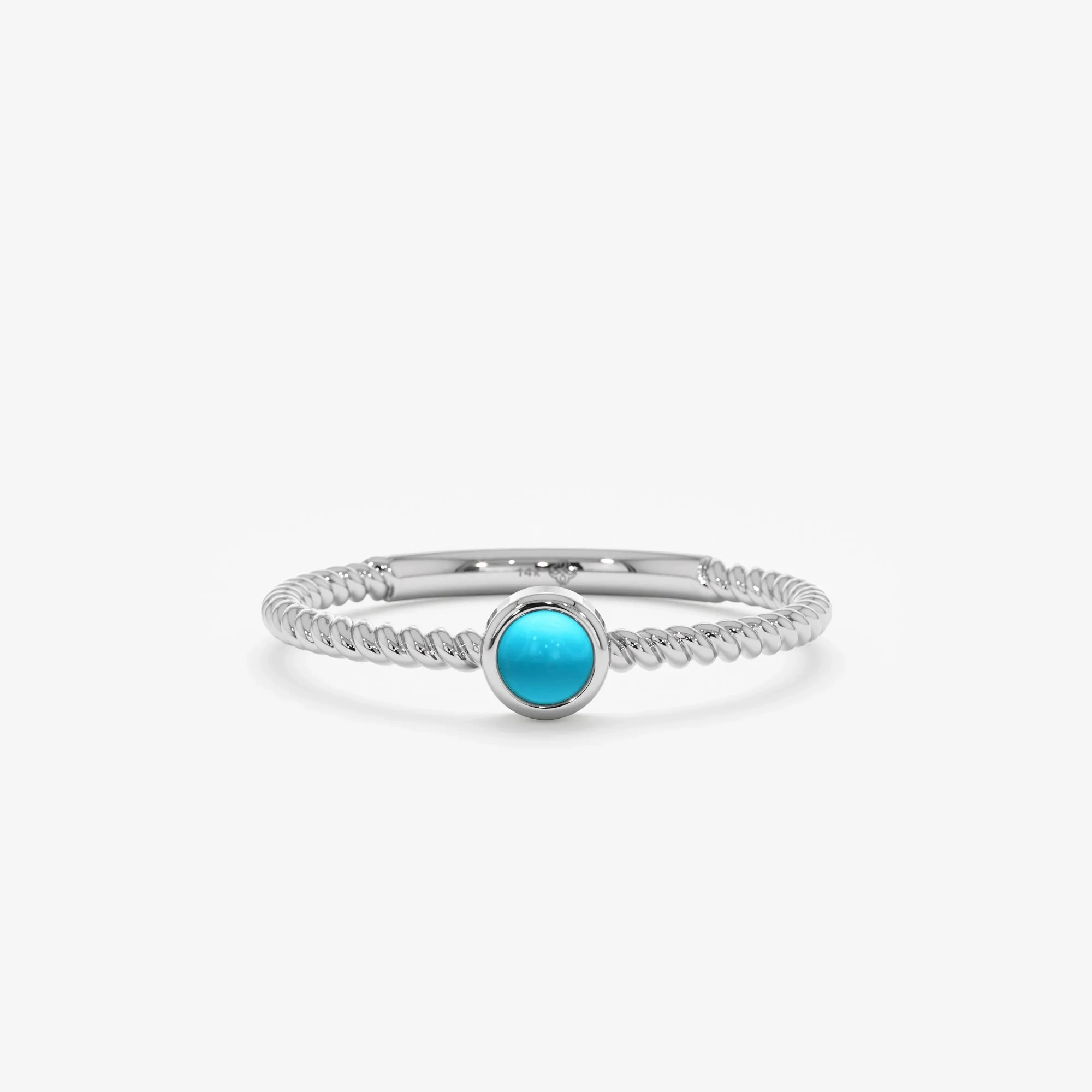 Twisted Band Turquoise Ring, Winona
