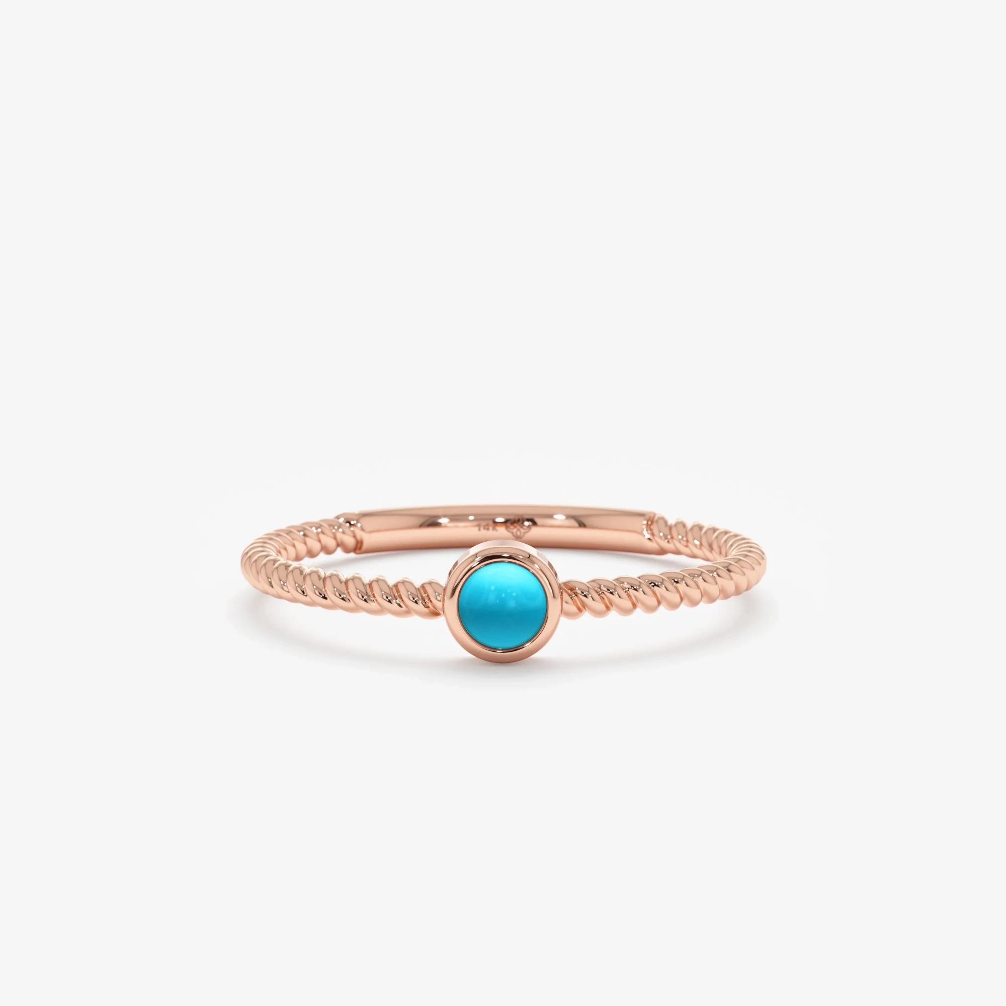 Twisted Band Turquoise Ring, Winona