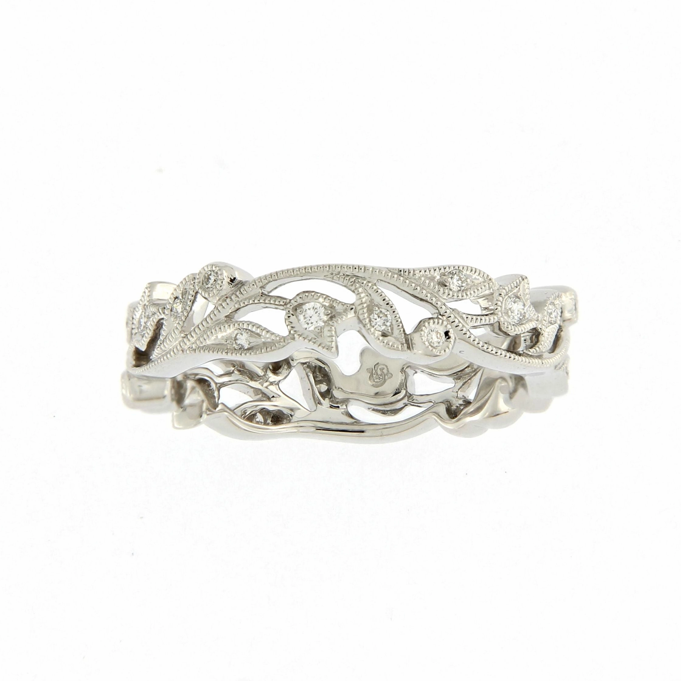 Ungar Tulip Ring 18ct White Gold & Diamond Eternity Ring