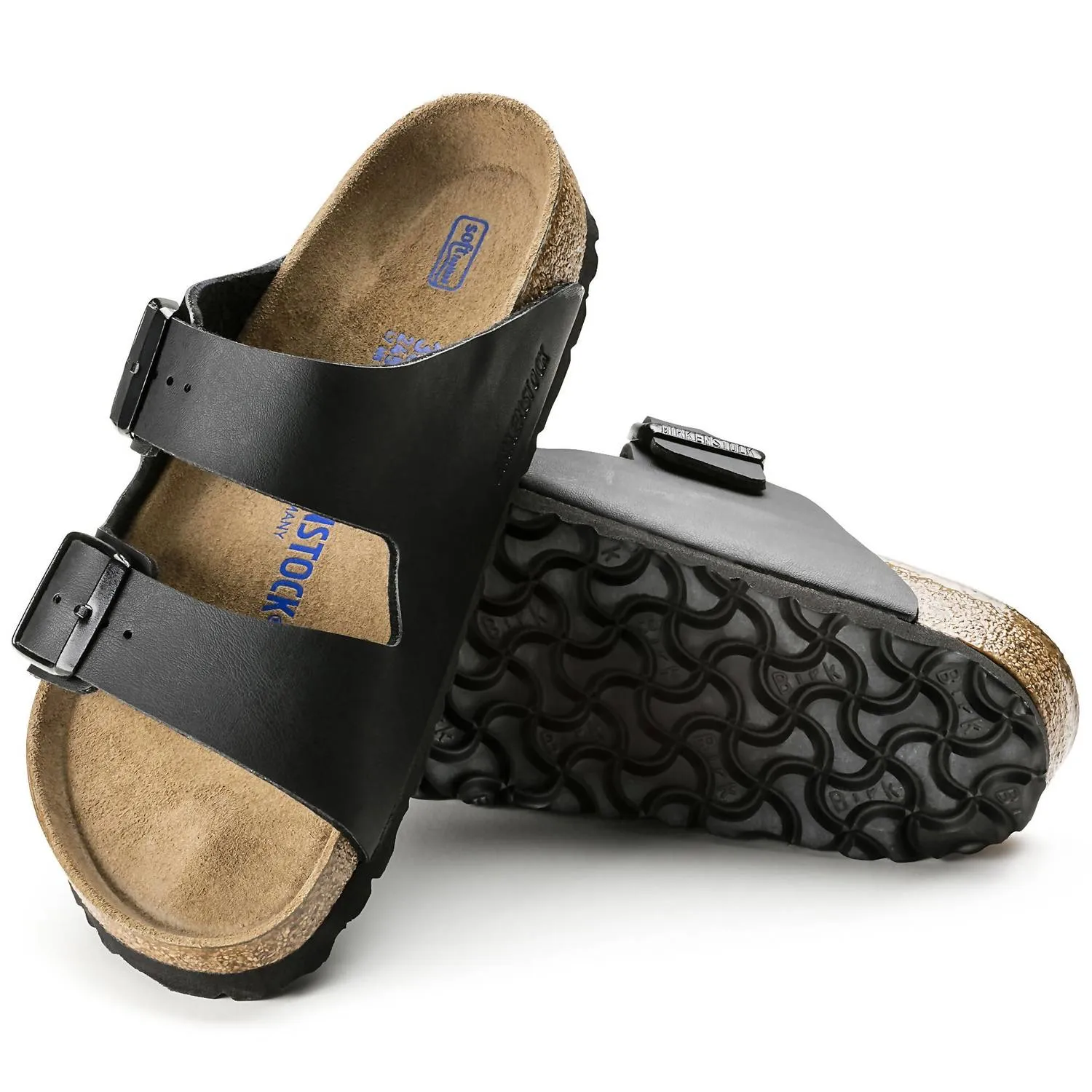 Unisex Arizona Soft Footbed Sandals In Soft Bed Black