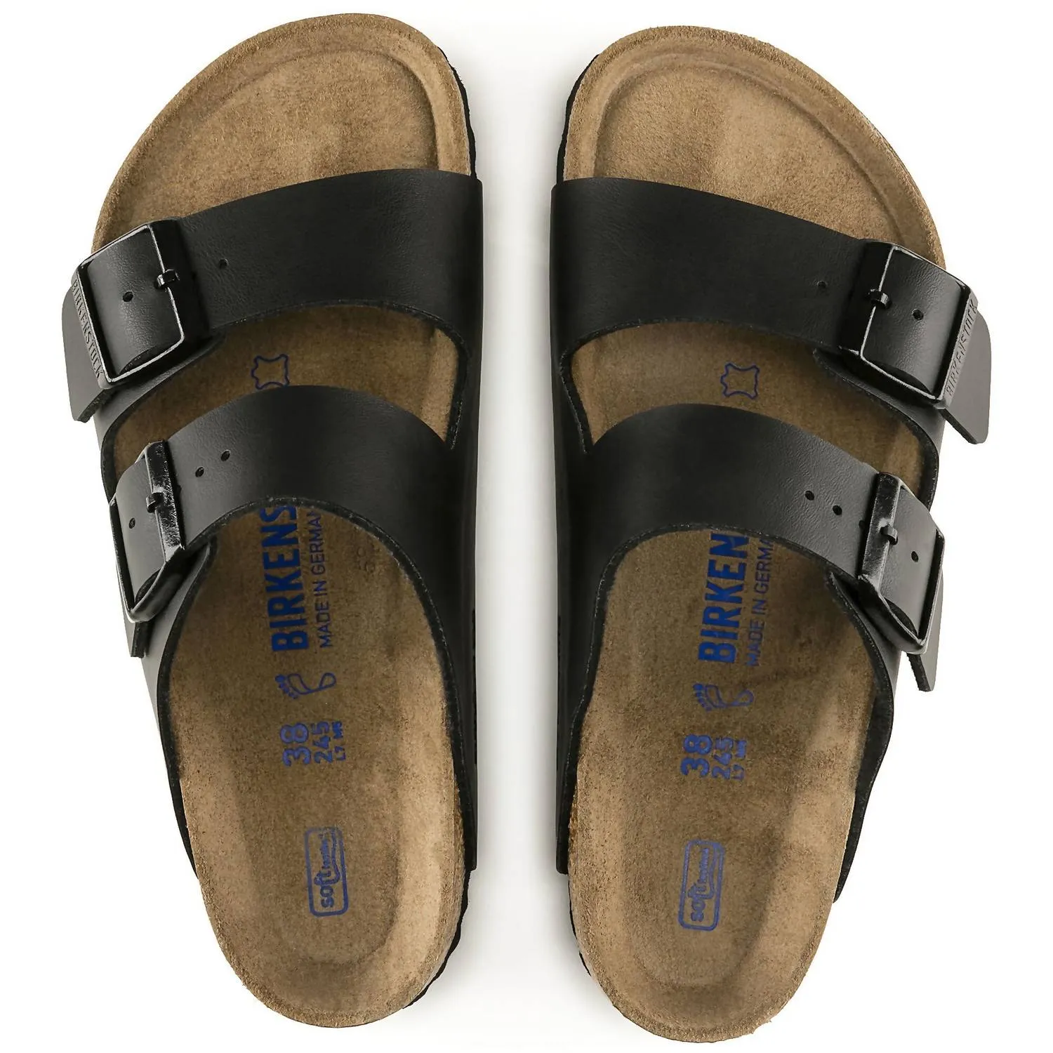 Unisex Arizona Soft Footbed Sandals In Soft Bed Black
