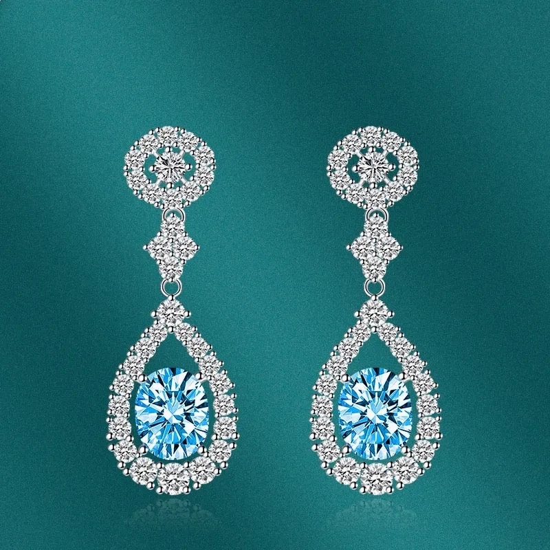 Vicky Van Earrings in Aquamarine