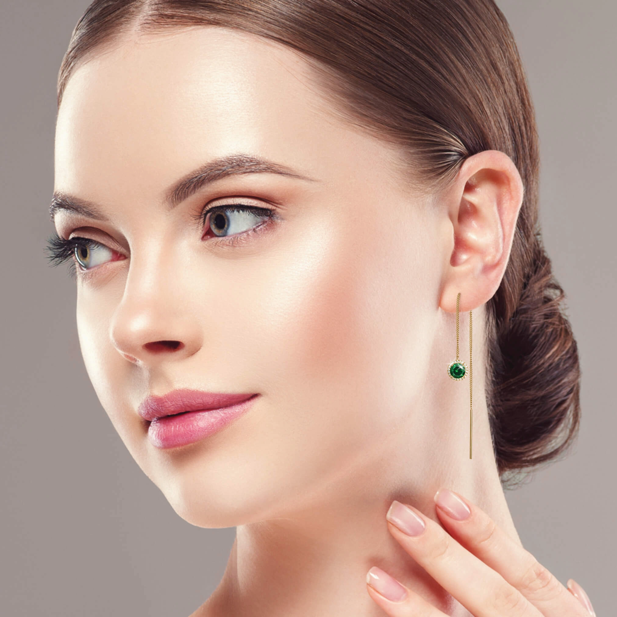 Whispering Willow Threader Earrings