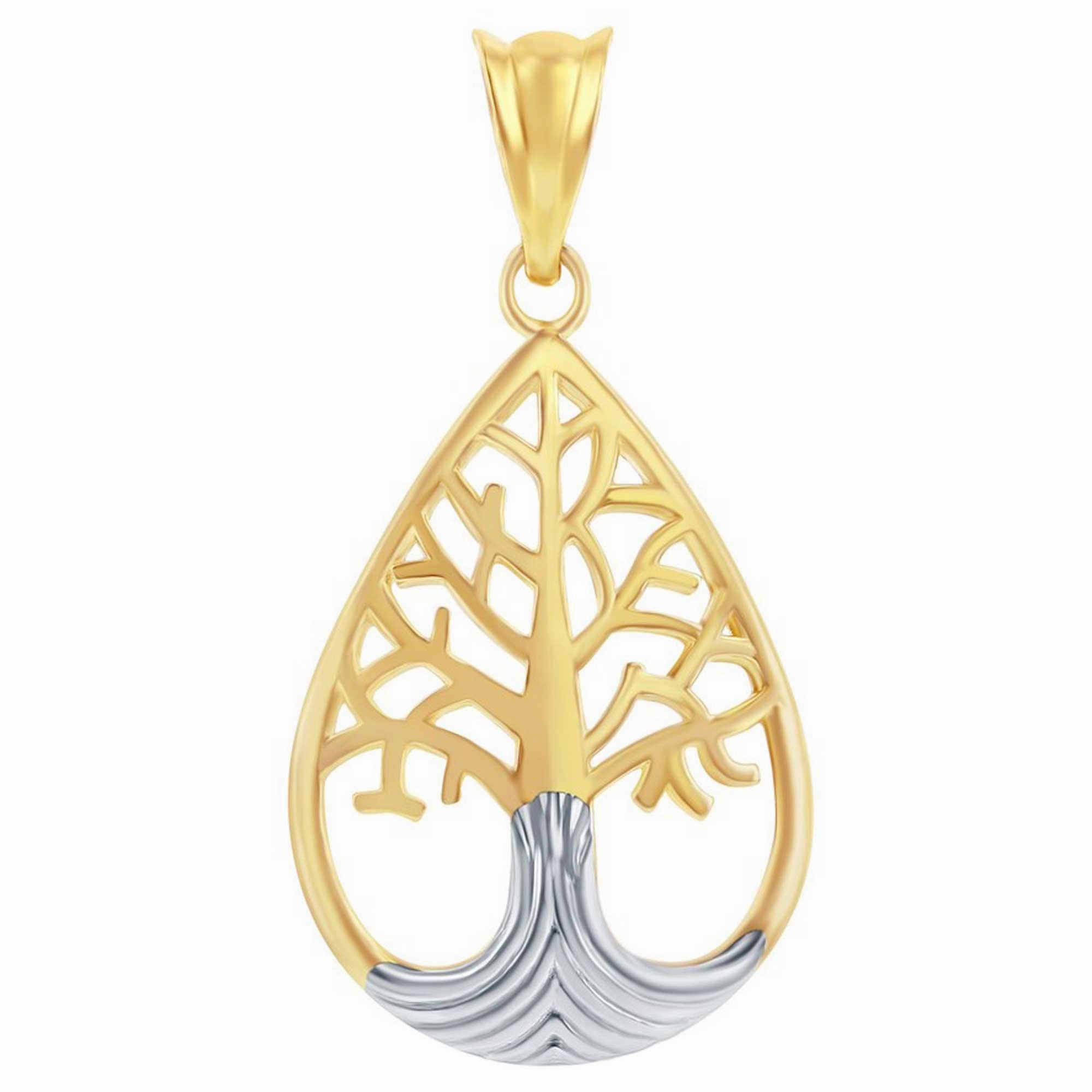 Women's Pendant - 14K Yellow and White Gold Tree of Life | 14J-210