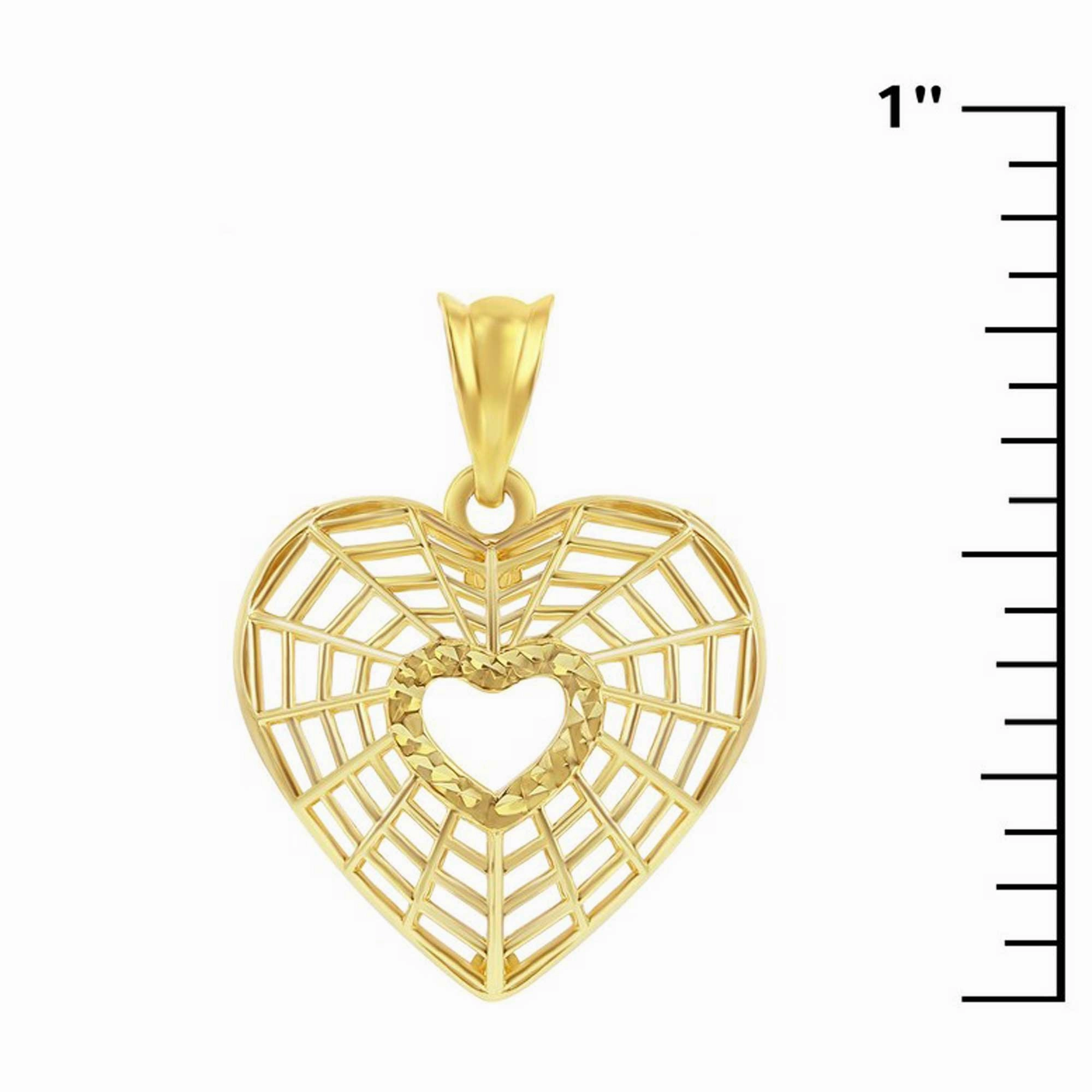 Women's Pendant - 14K Yellow Gold Cut-Out Heart | 14J-213