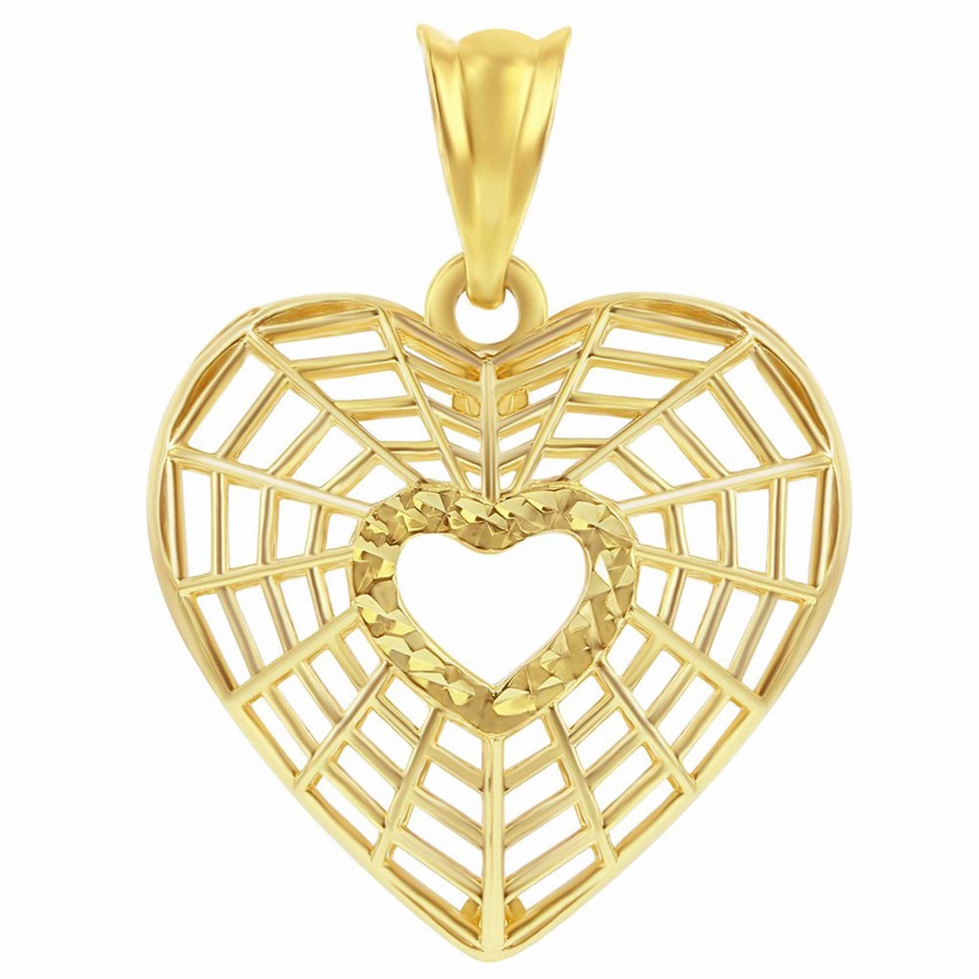 Women's Pendant - 14K Yellow Gold Cut-Out Heart | 14J-213