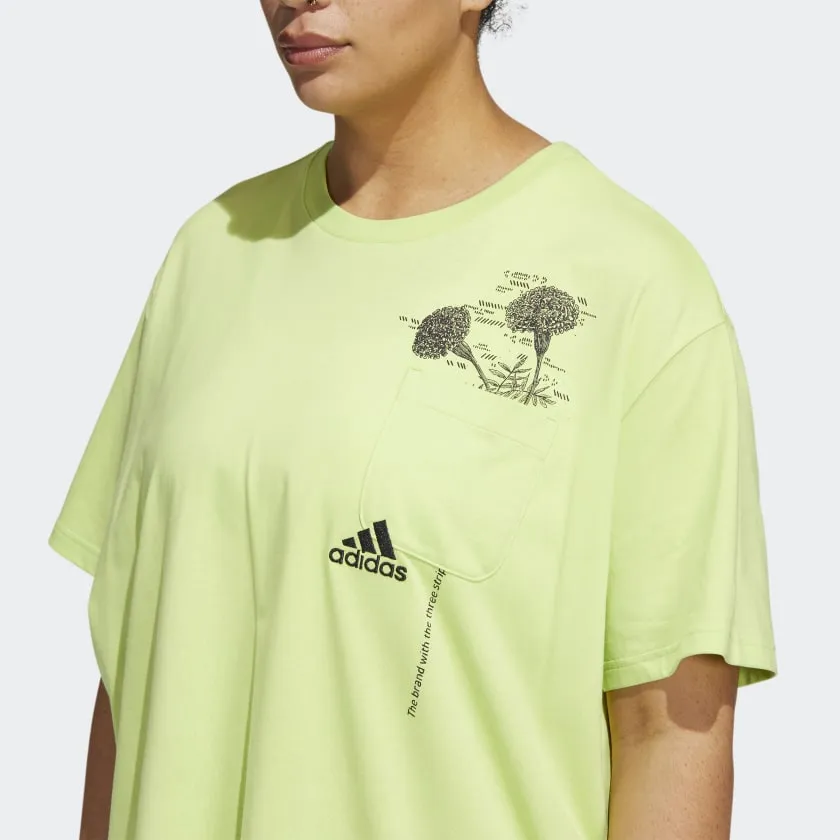 Women's adidas Floral Pocket Tee (Plus Size) adidas Shoes