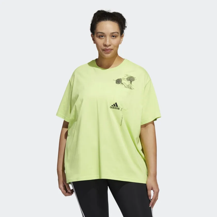 Women's adidas Floral Pocket Tee (Plus Size) adidas Shoes
