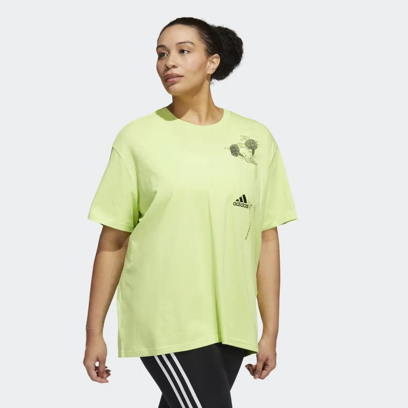 Women's adidas Floral Pocket Tee (Plus Size) adidas Shoes