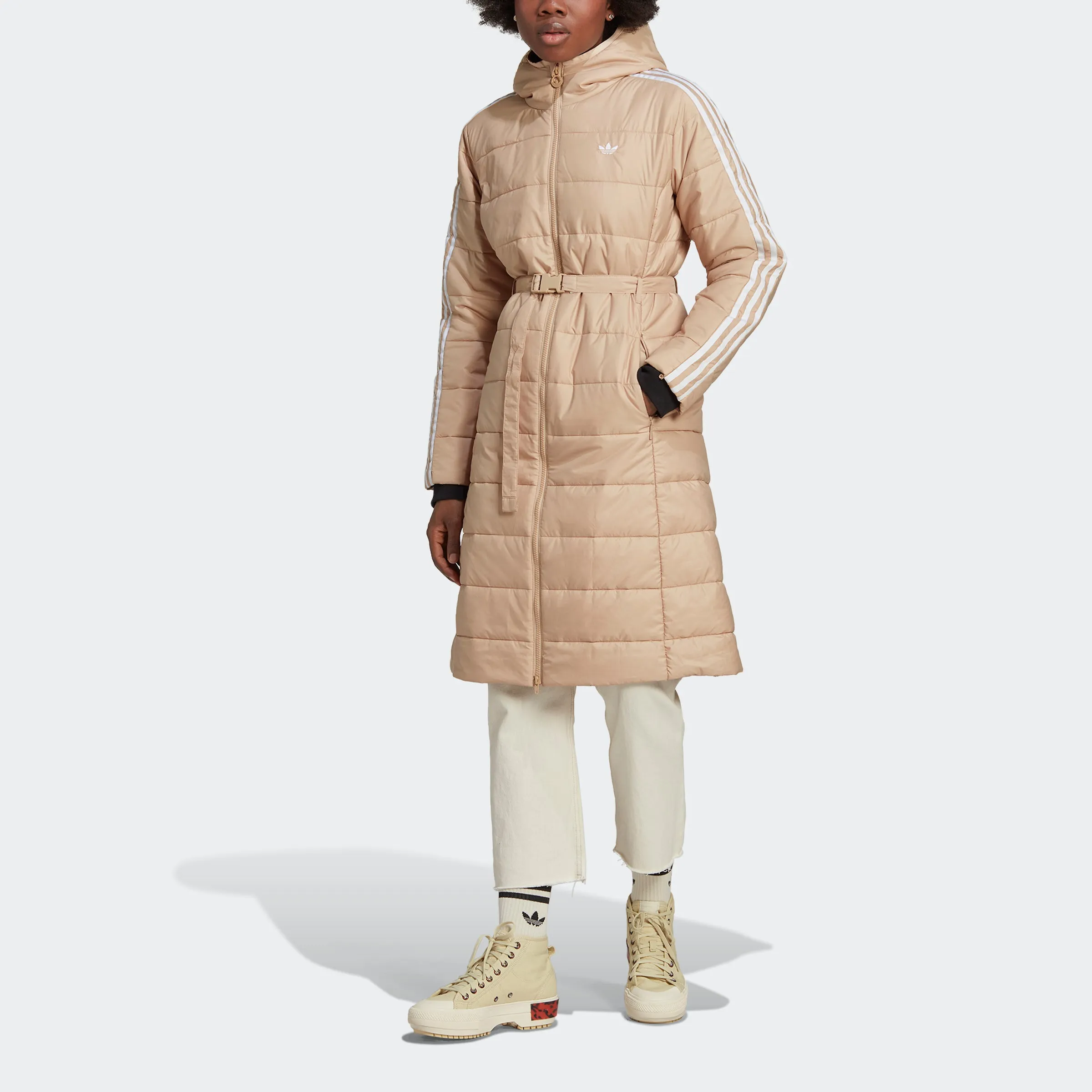 Women's adidas Hooded Premium Long Slim Jacket adidas Shoes