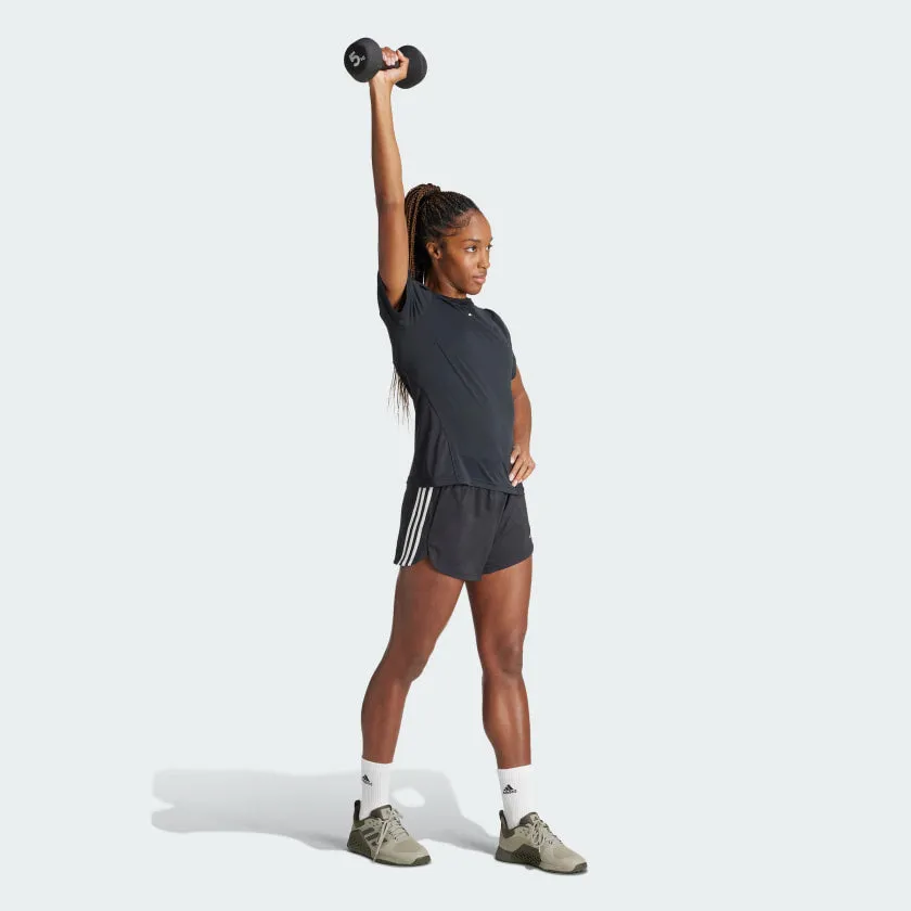 Women's adidas Pacer Training 3-Stripes Woven High-Rise Shorts adidas Shoes