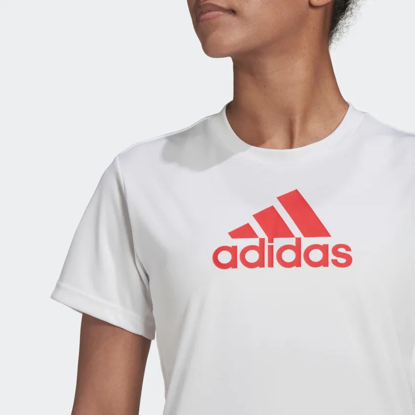 Women's adidas Primeblue Designed 2 Move Logo Sport Tee adidas Shoes