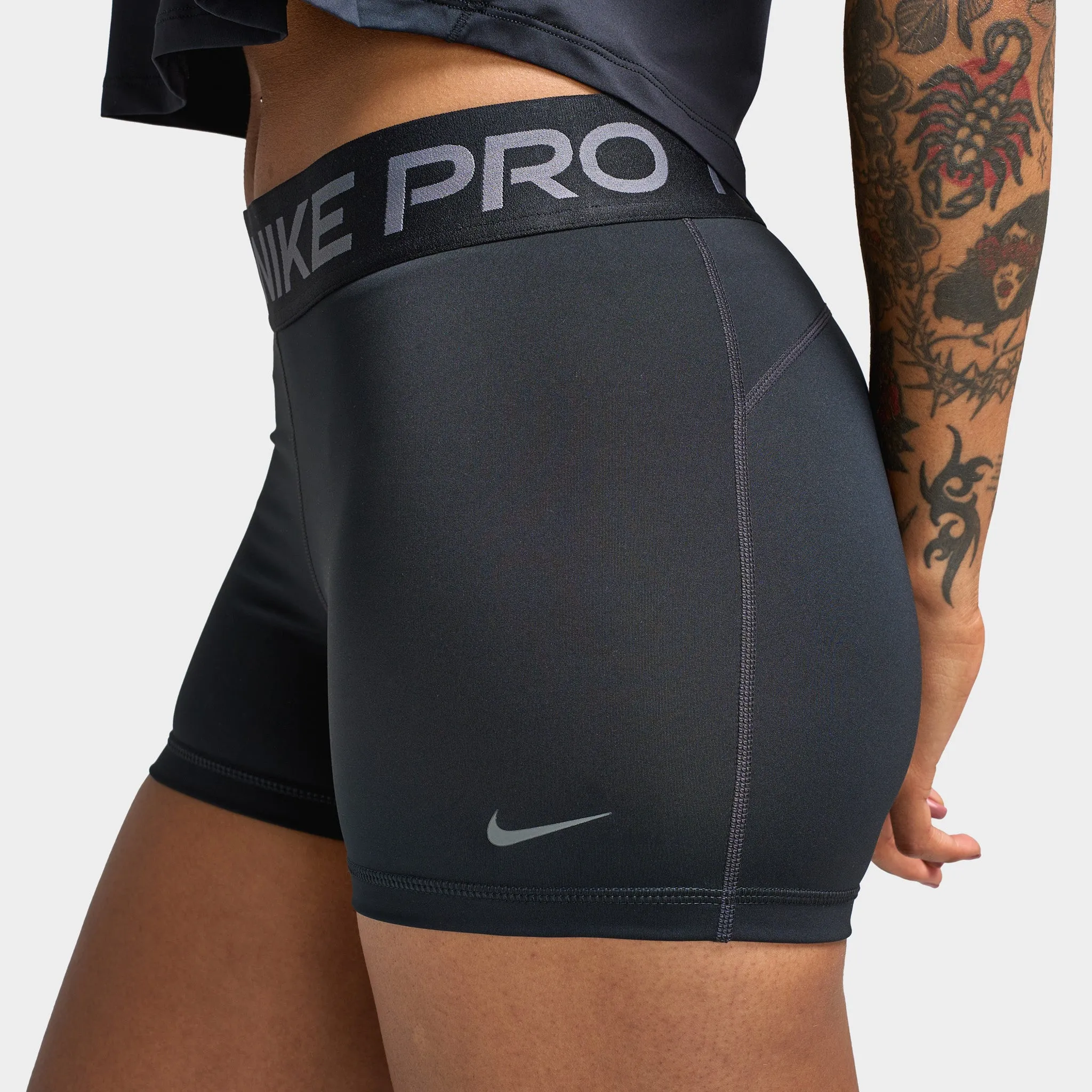 Womens Nike Nike Pro Women's 3" Shorts Black / Grey