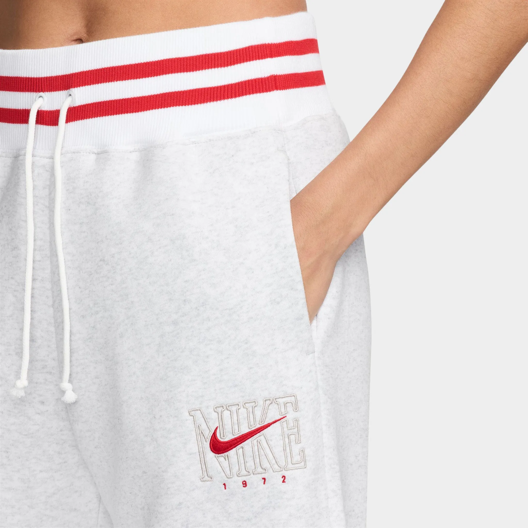 Womens Nike Nike Sportswear Women's High-Waisted Graphic Wide-Leg Pants / Birch Heather