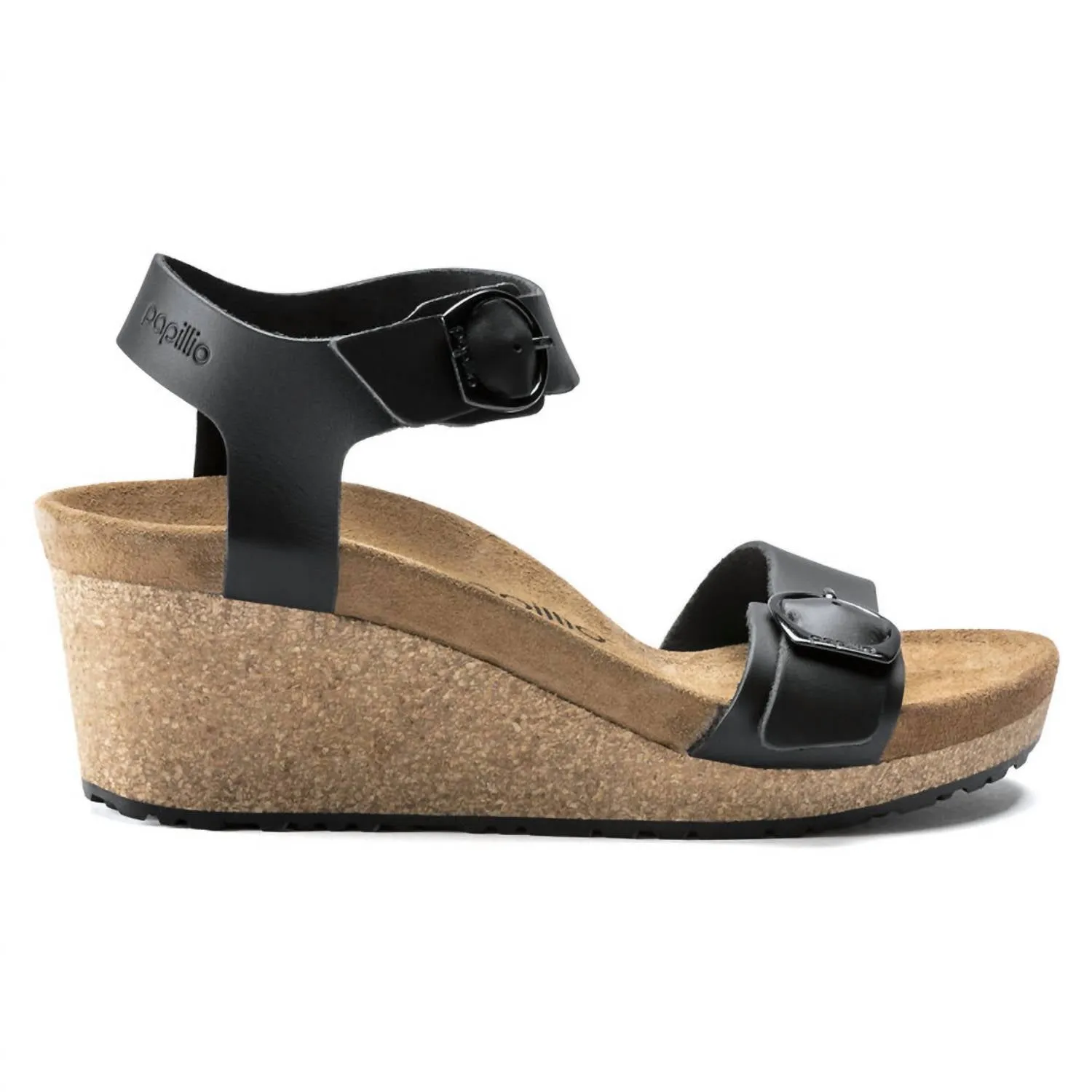 Women's Soley Nubuck Leather Sandal In Metallic Black