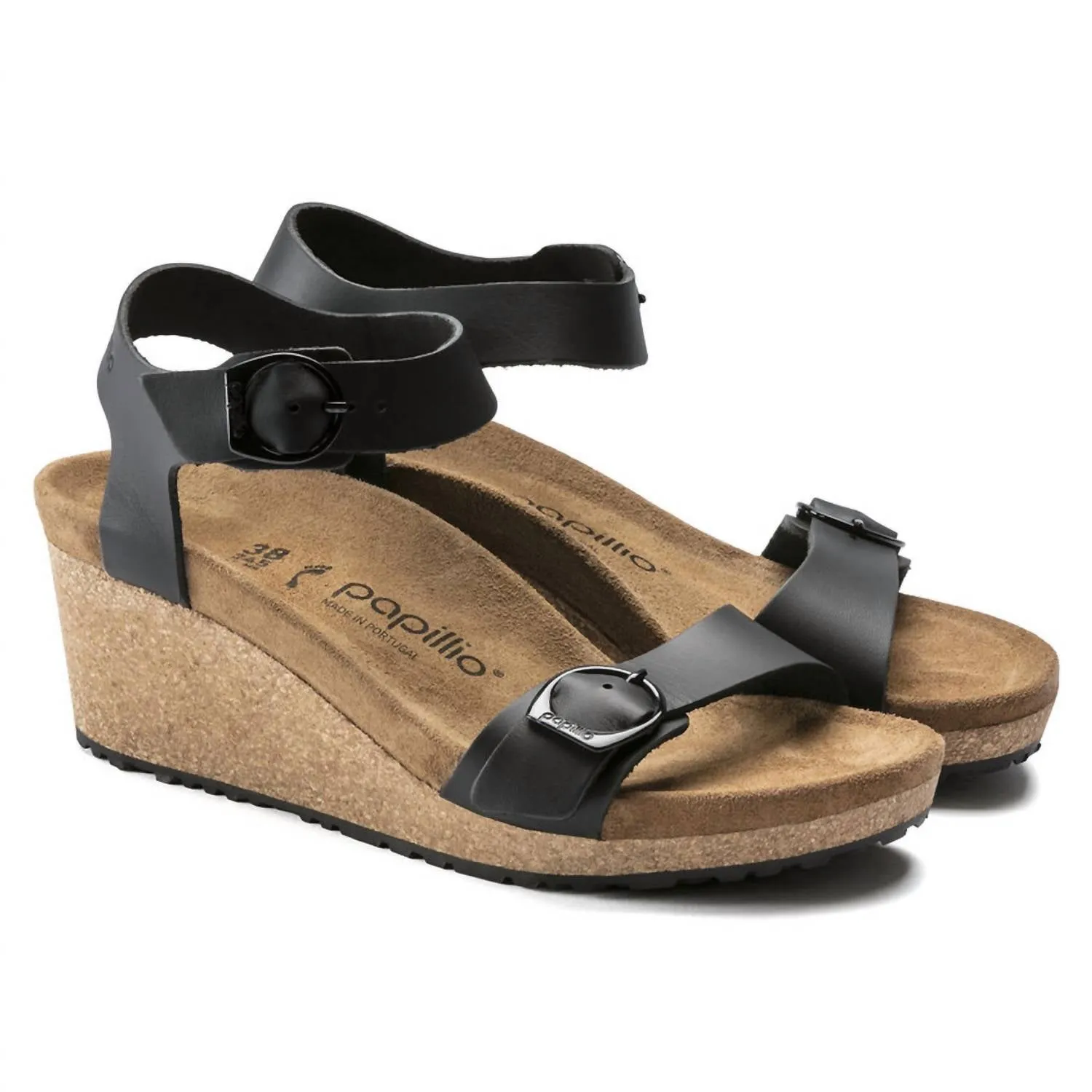 Women's Soley Nubuck Leather Sandal In Metallic Black