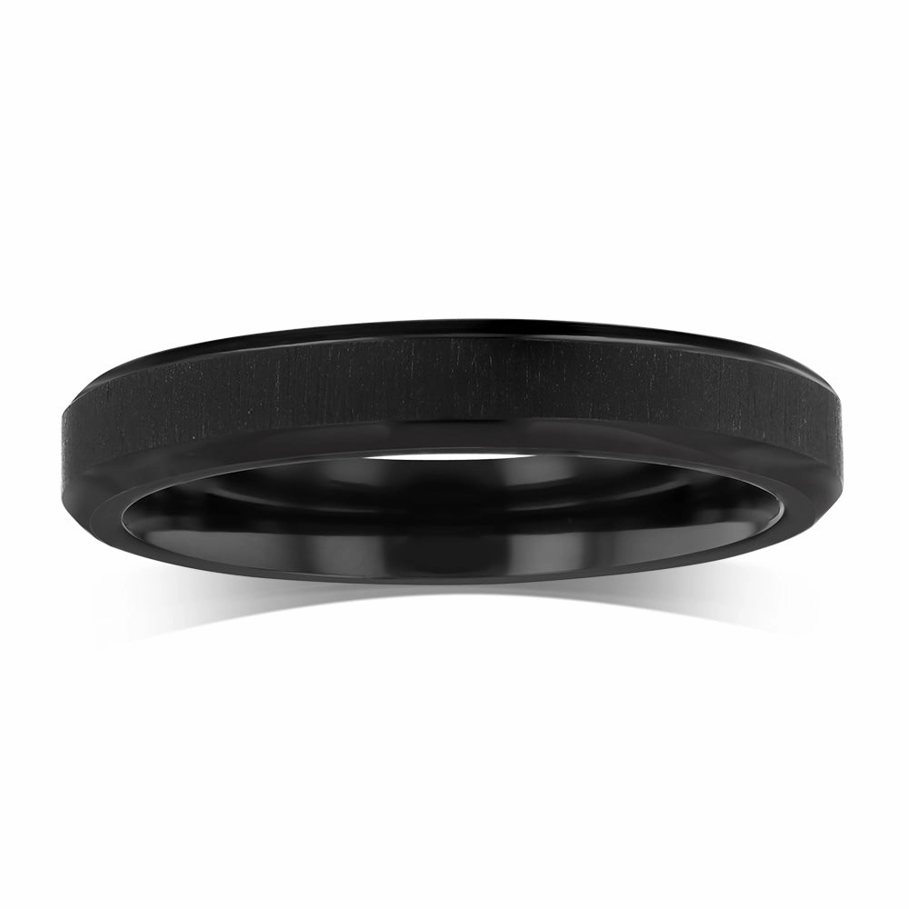 Zirconium 4mm Gents Ring 2mm Thick Standard Fit Size X