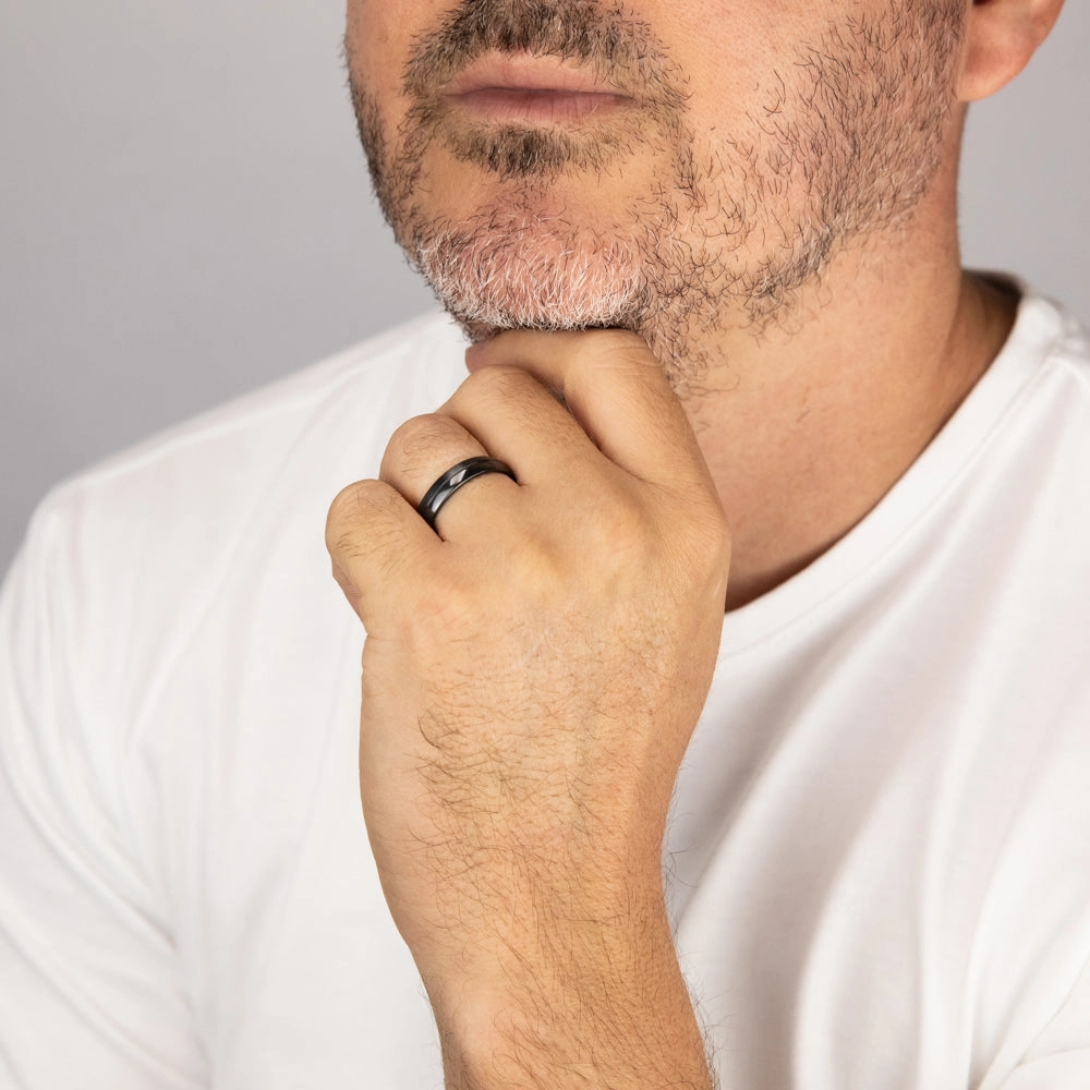 Zirconium 5mm Gents Ring 1.7mm Thick Standard Fit Size Z